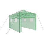 vidaXL Serre avec cadre pop-up avec toit Vert 280 x 410 x 315 cm Acier