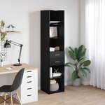 vidaXL Haut Armoire Chêne noir 40 x 42 5 x 185 cm Bois d'ingénierie