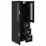 vidaXL Haut Armoire Chêne noir 69 5 x 34 x 180 cm Bois d'ingénierie