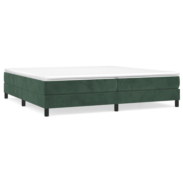 vidaXL Cadre de lit sans matelas vert foncé 200x200 cm velours