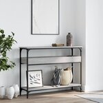 vidaXL Table console avec étagère sonoma gris 100x29x75 cm
