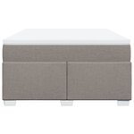 vidaXL Sommier à lattes de lit avec matelas Taupe 140x200 cm Tissu