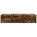 vidaXL Lit de jour et tiroirs chêne fumé 75x190 cm bois d'ingénierie