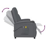 vidaXL Fauteuil de massage électrique Anthracite Similicuir