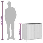 vidaXL Armoire de rangement de jardin beige 83x45x76 cm résine tressée