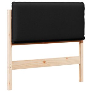 vidaXL Tête de lit capitonnée Naturel et Noir 80 cm Pin massif