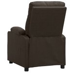 vidaXL Fauteuil de massage Marron foncé Tissu