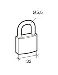 SP - Lot de 3 cadenas  COLOR  30 mm  s'entrouvrant  anse acier cémenté  6 clés