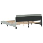 vidaXL Cadre de lit Dover gris clair 180x200 cm velours