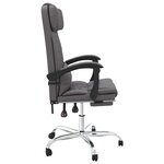 Fauteuil de massage inclinable de bureau informatique étude similicuir gris 02_0025407