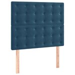 vidaXL Sommier à lattes de lit et matelas et LED Bleu foncé 80x200 cm