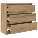 vidaXL Buffet chêne artisanal 80x35x76 cm bois d'ingénierie