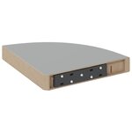vidaXL Étagère d'angle flottante Gris brillant 25x25x3 8 cm MDF