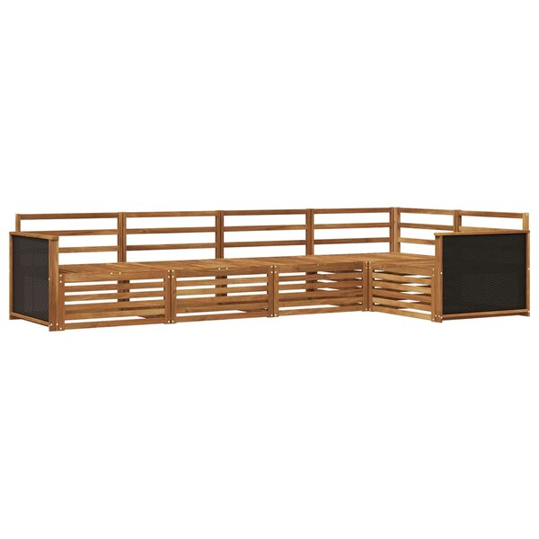 vidaXL Ensemble de canapés d'extérieur 5 pc Naturel