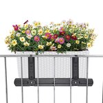 LECHUZA Supports pour jardinière de balcon Noir 19033