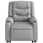vidaXL Fauteuil inclinable Gris clair Tissu