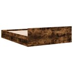 vidaXL Cadre de lit et tiroirs chêne fumé 120x200 cm bois d'ingénierie