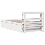 vidaXL Cadre de lit avec tête de lit blanc 90x190cm bois de pin massif