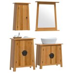 vidaXL Ensemble de meubles de salle de bain 4 Pièces bois de pin massif