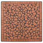 vidaXL Table de bistro mosaïque Terre cuite 60 cm Céramique