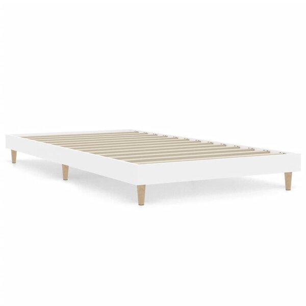 vidaXL Cadre de lit sans matelas blanc 90x200 cm bois d'ingénierie