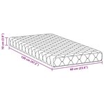 vidaXL Matelas avec Couche de Coco Blanc 120 x 60 cm Mousse PU
