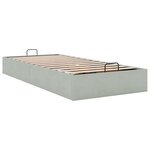 vidaXL Cadre de lit ottoman sans matelas gris clair 90x200 cm velours