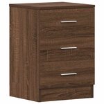 vidaXL Table de chevet Chêne marron 38x35x56 cm Bois d'ingénierie