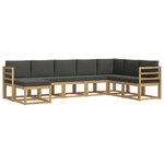 vidaXL Ensemble de canapés d'extérieur 8 pc Blanc et anthracite