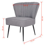vidaXL Chaise de cocktail gris clair tissu