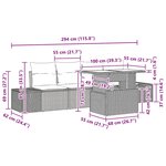 vidaXL Ensemble de canapé de jardin Manuel 5 Pièces beige et gris clair
