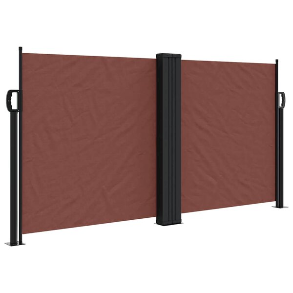 vidaXL Auvent latéral rétractable marron 120x1200 cm