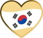 Monnaie SOUTH KOREA HEART WITH FLAG Sport Icons 1/1000 Oz Or 3000 Francs Chad (PRÉCOMMANDE)