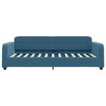 vidaXL Lit de jour avec lit gigogne bleu 90x200 cm velours