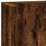 vidaXL Meuble TV mural chêne fumé 100x30x41 cm