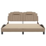 vidaXL Cadre de lit Viana avec LED sans matelas cappuccino 160x200 cm