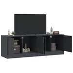 vidaXL Meubles TV 2 Pièces anthracite 67x39x44 cm acier