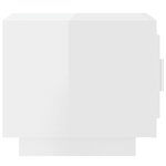 vidaXL Table basse blanc brillant 51x50x45 cm bois d'ingénierie