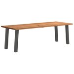 vidaXL Table à manger marron clair bois de chêne massif rectangulaire