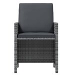 vidaXL Ensemble à manger de jardin coussins 9Pièces Résine tressée Gris