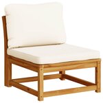 vidaXL Salon de jardin 4 Pièces avec coussins Bois d'acacia solide