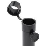vidaXL Base de parasol pour mât Ø38/48 mm noir mat acier