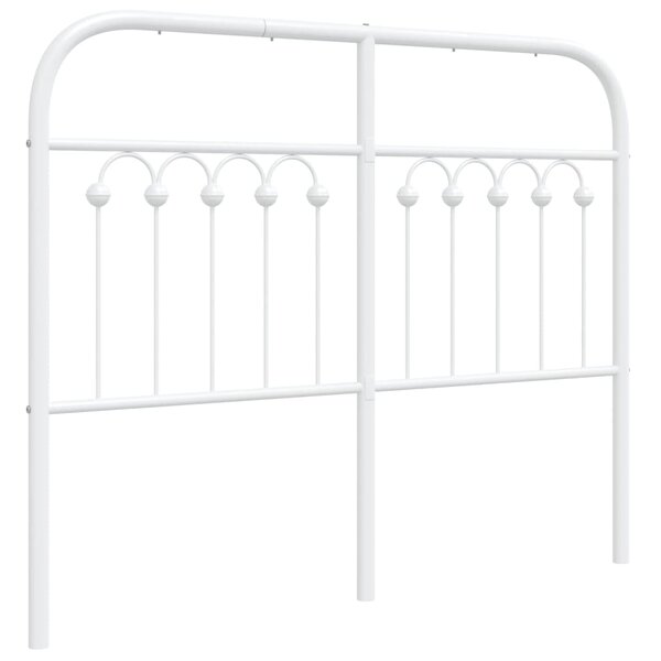 vidaXL Tête de lit de remplacement métal blanc 120 cm