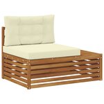 vidaXL 7 pc Ensemble de canapés d'extérieur Naturel et Crème