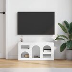 vidaXL Meuble TV Blanc 80 x 35 x 40 cm Bois d'ingénierie