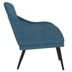 vidaXL Fauteuil Bleu 63x76x80 cm Velours