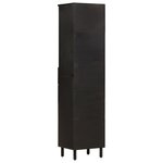 vidaXL Armoire de salle de bain noir 38x33x160 cm bois massif manguier