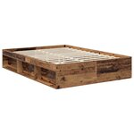 vidaXL Cadre de lit Bois ancien 135 x 190 cm Pin massif