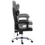 vidaXL Chaise de bureau de massage Noir Similicuir