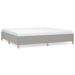vidaXL Cadre de lit sans matelas gris clair 200x200 cm tissu